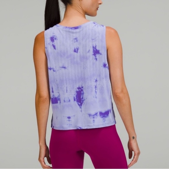 Lululemon Train to be Tank-purple Marble tie dye tank-size 6 - Picture 2 of 7